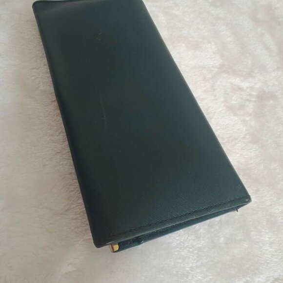 Salvatore Ferragamo GreenLeather Gancio Clasp Continental Wallet Authentic w/Box - Picture 6 of 7